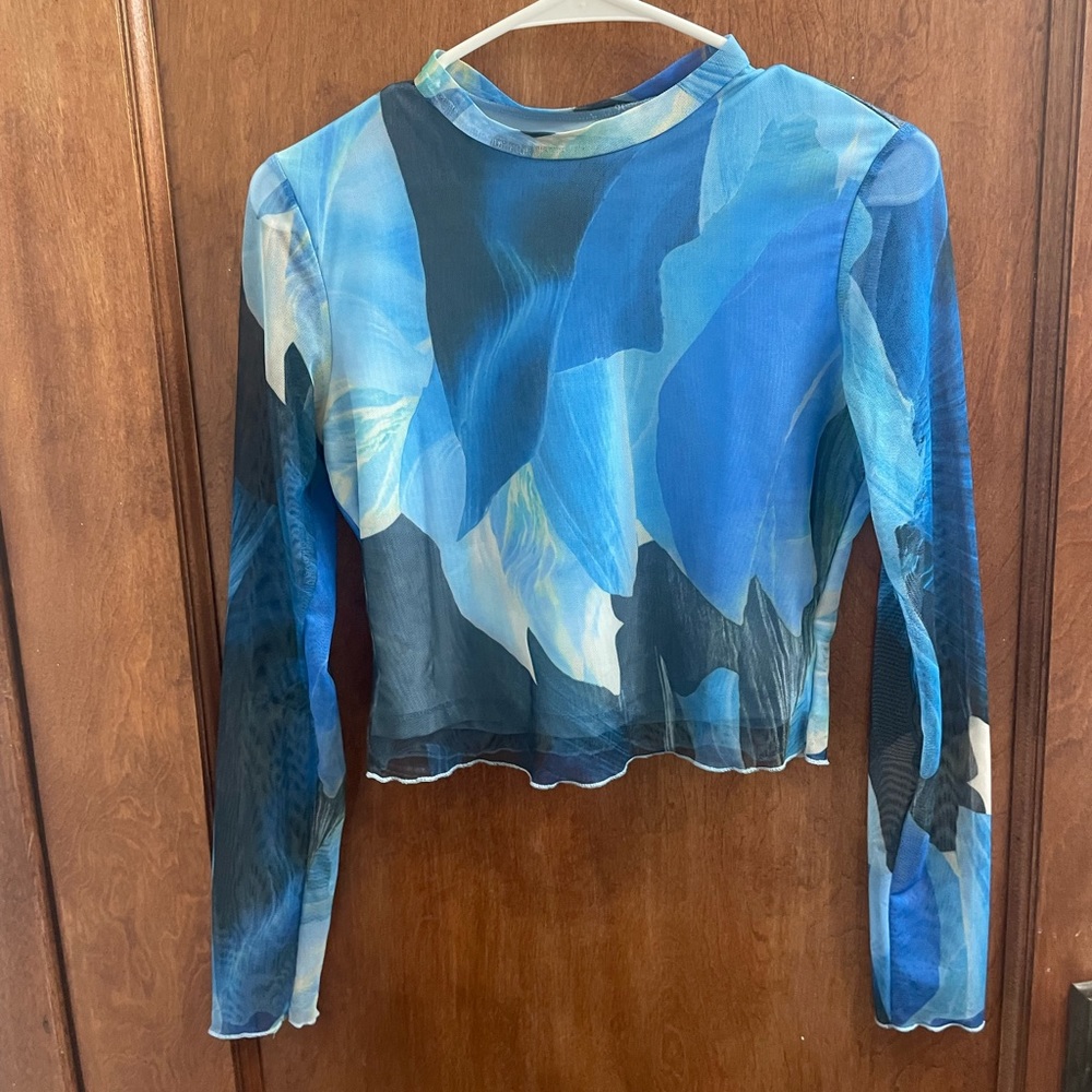 Princess Polly mesh blue top